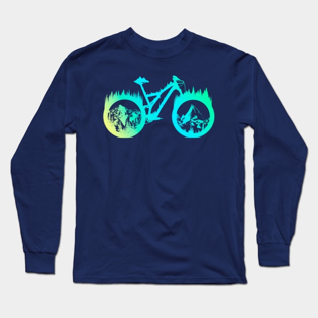 Enduro Bike Long Sleeve T-Shirt by OneRedFox